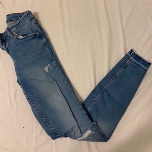 Blue skinny jeans
